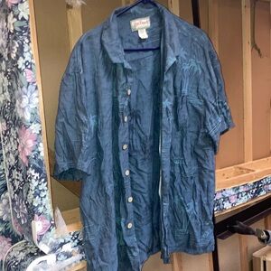 Big Dogs XL resort wear 70% silk button down
